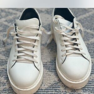 Ann Demeulemeester Black and White Leather Sneakers
